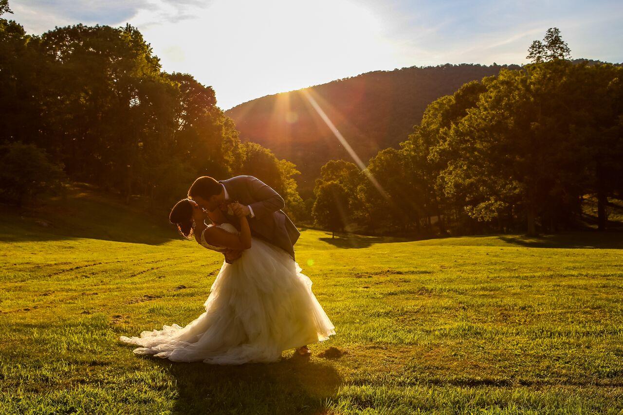 Newly weds at Garth Newel