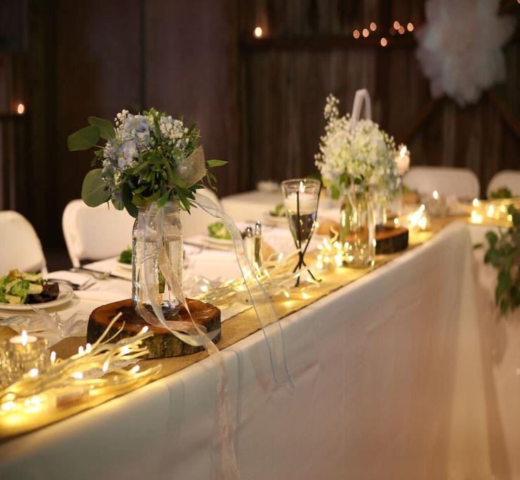 Wedding reception table